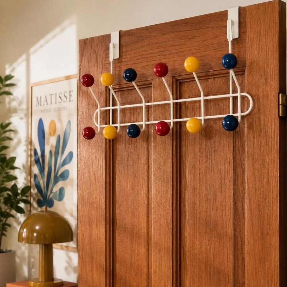 Vintage 90s Midcentury Modern MCM Hang it Over Door Hooks Hanger Home decor